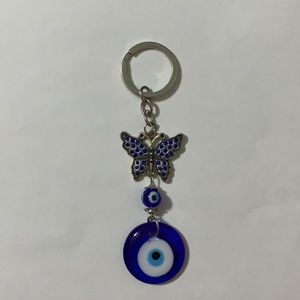 Evil Eye Butterfly Keychain